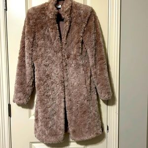 Pink faux fur Cabi Coat